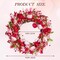 18.8-Inch Valentine’s Day Wreath – Red & Pink Tulip Floral Wreath with Berry Accents for Front Door, Wedding, Anniversary, and Party Décor